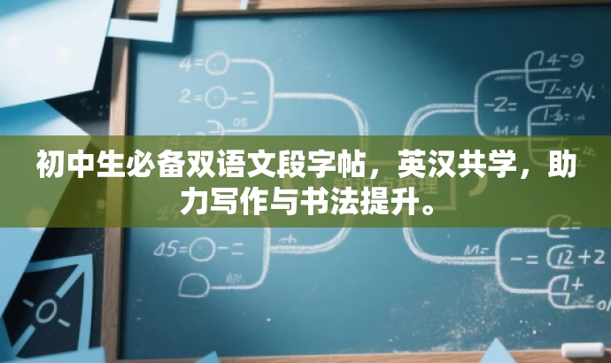 初中生必备双语文段字帖,英汉共学,助力写作与书法提升。 初中生必备双语文段字帖,英汉共学,助力写作与书法提升。