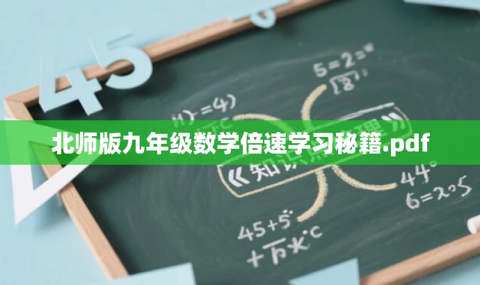 北师版九年级数学倍速学习秘籍.pdf 北师版九年级数学倍速学习秘籍.pdf