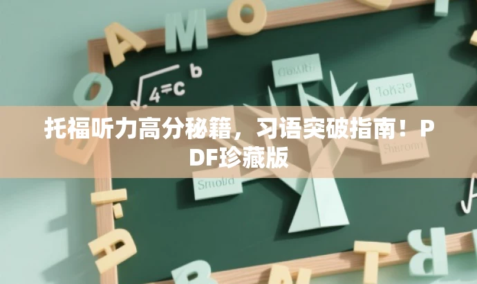 托福听力高分秘籍,习语突破指南!PDF珍藏版 托福听力高分秘籍,习语突破指南!PDF珍藏版