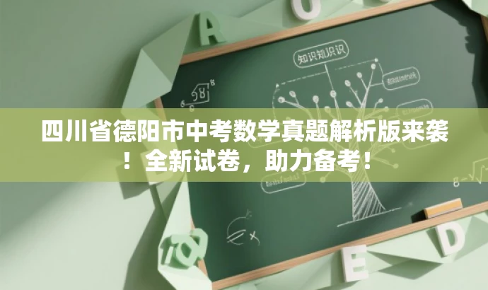 四川省德阳市中考数学真题解析版来袭!全新试卷,助力备考! 四川省德阳市中考数学真题解析版来袭!全新试卷,助力备考!