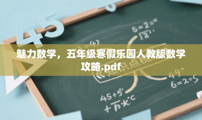 魅力数学,五年级寒假乐园人教版数学攻略.pdf 魅力数学,五年级寒假乐园人教版数学攻略.pdf