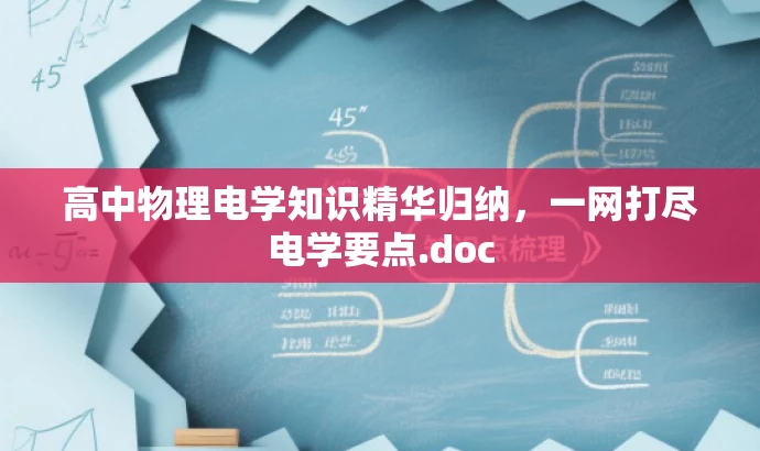 高中物理电学知识精华归纳,一网打尽电学要点.doc 高中物理电学知识精华归纳,一网打尽电学要点.doc