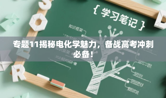 专题11揭秘电化学魅力,备战高考冲刺必备! 专题11揭秘电化学魅力,备战高考冲刺必备!