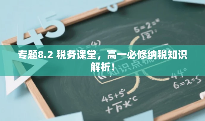 专题8.2 税务课堂,高一必修纳税知识解析! 专题8.2 税务课堂,高一必修纳税知识解析!