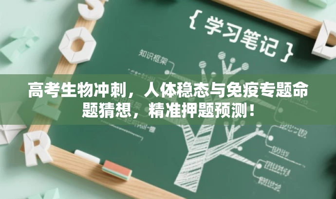 高考生物冲刺,人体稳态与免疫专题命题猜想,精准押题预测! 高考生物冲刺,人体稳态与免疫专题命题猜想,精准押题预测!