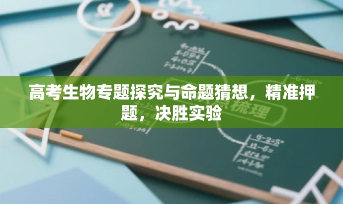 高考生物专题探究与命题猜想,精准押题,决胜实验 高考生物专题探究与命题猜想,精准押题,决胜实验