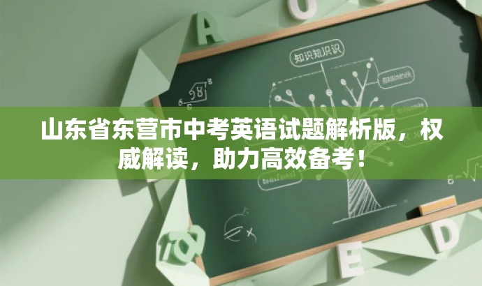 山东省东营市中考英语试题解析版，权威解读，助力高效备考！