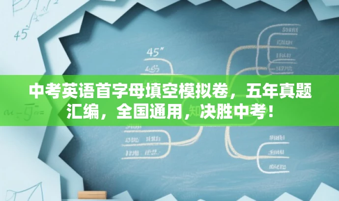 中考英语首字母填空模拟卷,五年真题汇编,全国通用,决胜中考! 中考英语首字母填空模拟卷,五年真题汇编,全国通用,决胜中考!