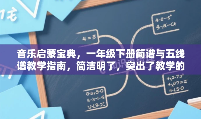 音乐启蒙宝典,一年级下册简谱与五线谱教学指南,简洁明了,突出了教学的核心内容和目标人群的需求,同时使用了吸引眼球的语言,能够引起潜在读者的兴趣。 音乐启蒙宝典,一年级下册简谱与五线谱教学指南,简洁明了,突出了教学的核心内容和目标人群的需求,同时使用了吸引眼球的语言,能够引起潜在读者的兴趣。