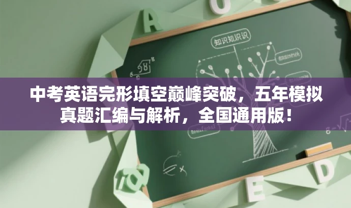 中考英语完形填空巅峰突破,五年模拟真题汇编与解析,全国通用版! 中考英语完形填空巅峰突破,五年模拟真题汇编与解析,全国通用版!