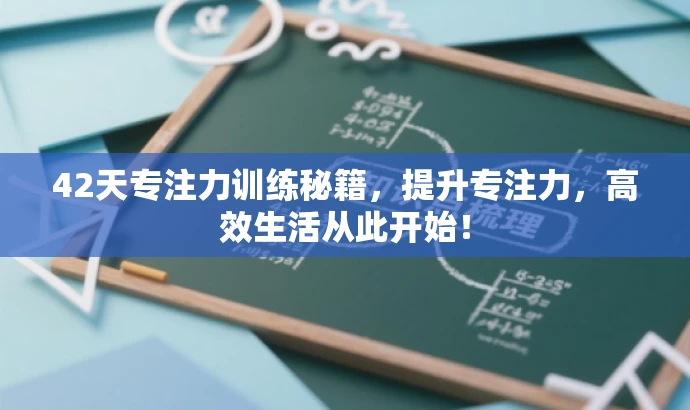42天专注力训练秘籍,提升专注力,高效生活从此开始! 42天专注力训练秘籍,提升专注力,高效生活从此开始!