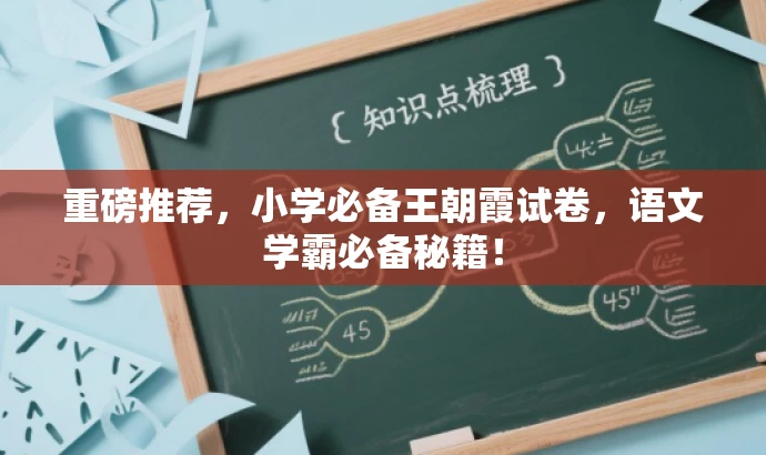 重磅推荐，小学必备王朝霞试卷，语文学霸必备秘籍！