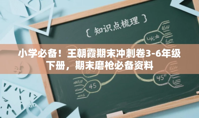 小学必备!王朝霞期末冲刺卷3-6年级下册,期末磨枪必备资料 小学必备!王朝霞期末冲刺卷3-6年级下册,期末磨枪必备资料