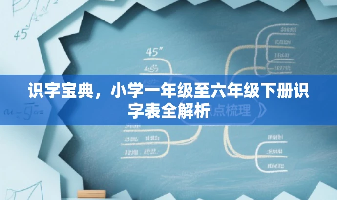 识字宝典,小学一年级至六年级下册识字表全解析 识字宝典,小学一年级至六年级下册识字表全解析