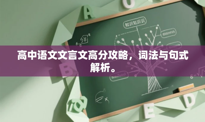 高中语文文言文高分攻略,词法与句式解析。 高中语文文言文高分攻略,词法与句式解析。