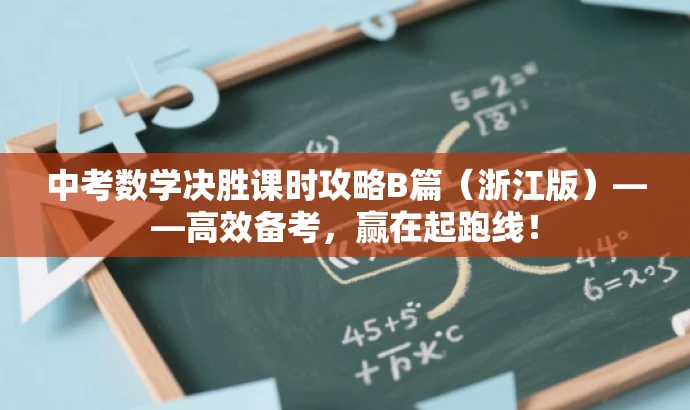 中考数学决胜课时攻略B篇(浙江版)——高效备考,赢在起跑线! 中考数学决胜课时攻略B篇(浙江版)——高效备考,赢在起跑线!