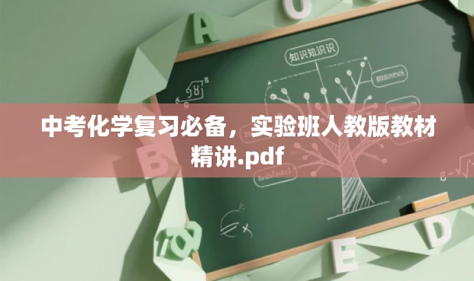 中考化学复习必备,实验班人教版教材精讲.pdf 中考化学复习必备,实验班人教版教材精讲.pdf