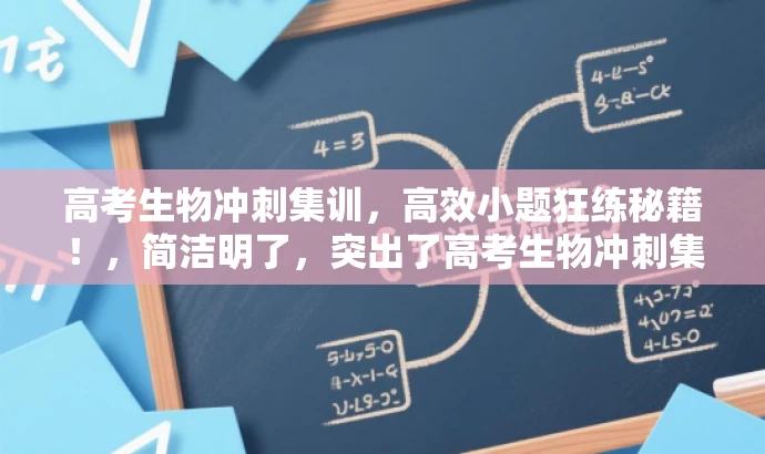 高考生物冲刺集训,高效小题狂练秘籍!,简洁明了,突出了高考生物冲刺集训的核心价值,同时使用了小题狂练这一关键词来吸引目标人群的注意力。 高考生物冲刺集训,高效小题狂练秘籍!,简洁明了,突出了高考生物冲刺集训的核心价值,同时使用了小题狂练这一关键词来吸引目标人群的注意力。