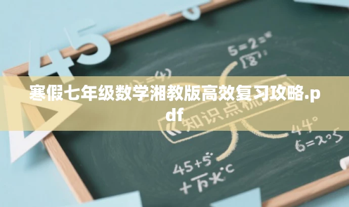 寒假七年级数学湘教版高效复习攻略.pdf 寒假七年级数学湘教版高效复习攻略.pdf