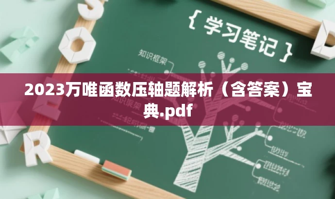 2023万唯函数压轴题解析(含答案)宝典.pdf 2023万唯函数压轴题解析(含答案)宝典.pdf