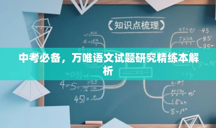 中考必备,万唯语文试题研究精练本解析 中考必备,万唯语文试题研究精练本解析