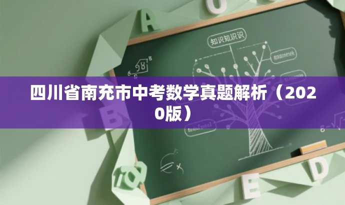 四川省南充市中考数学真题解析(2020版) 四川省南充市中考数学真题解析(2020版)