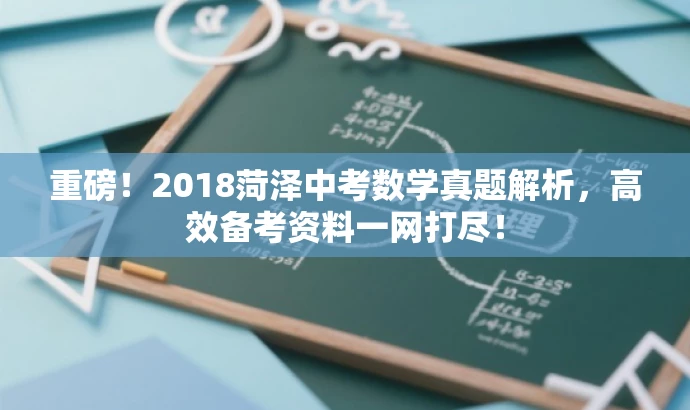 重磅!2018菏泽中考数学真题解析,高效备考资料一网打尽! 重磅!2018菏泽中考数学真题解析,高效备考资料一网打尽!
