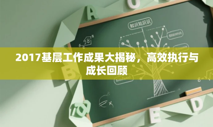 2017基层工作成果大揭秘,高效执行与成长回顾 2017基层工作成果大揭秘,高效执行与成长回顾