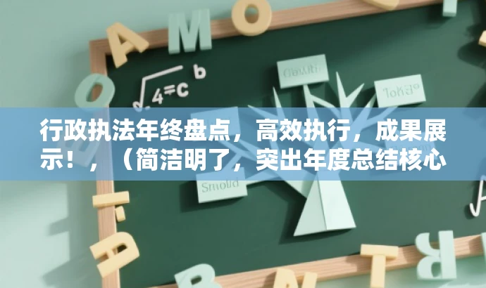 行政执法年终盘点,高效执行,成果展示!,(简洁明了,突出年度总结核心与个人成果展示) 行政执法年终盘点,高效执行,成果展示!,(简洁明了,突出年度总结核心与个人成果展示)
