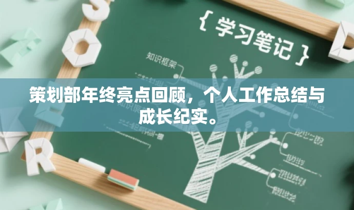 策划部年终亮点回顾，个人工作总结与成长纪实。