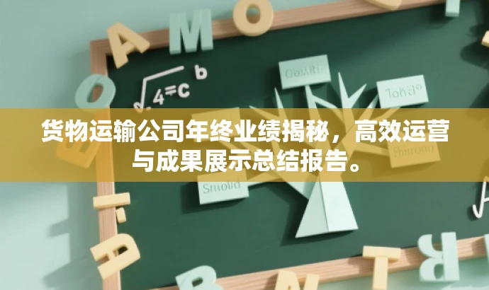 货物运输公司年终业绩揭秘,高效运营与成果展示总结报告。 货物运输公司年终业绩揭秘,高效运营与成果展示总结报告。