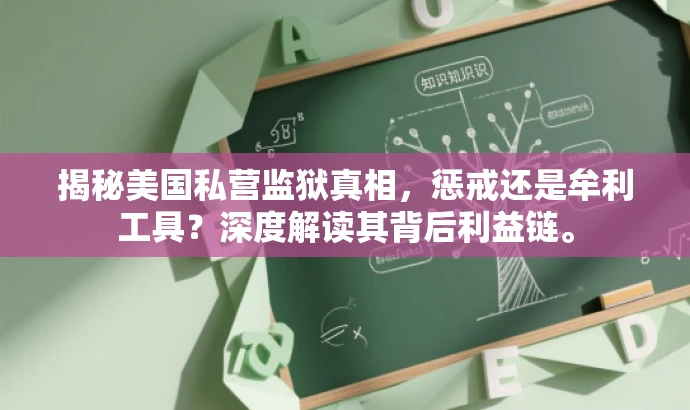 揭秘美国私营监狱真相,惩戒还是牟利工具?深度解读其背后利益链。 揭秘美国私营监狱真相,惩戒还是牟利工具?深度解读其背后利益链。