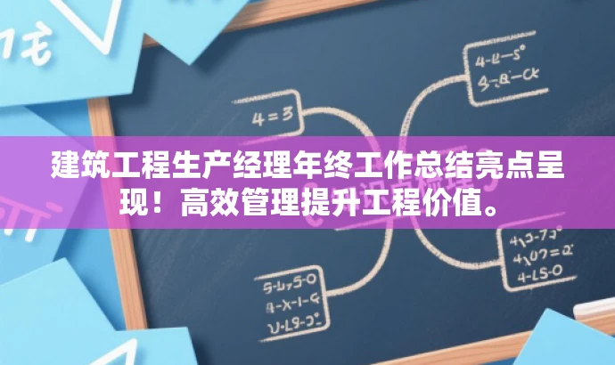 建筑工程生产经理年终工作总结亮点呈现!高效管理提升工程价值。 建筑工程生产经理年终工作总结亮点呈现!高效管理提升工程价值。