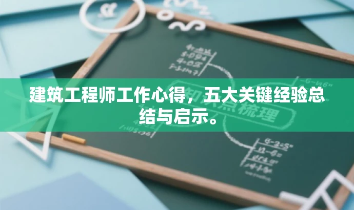 建筑工程师工作心得,五大关键经验总结与启示。 建筑工程师工作心得,五大关键经验总结与启示。