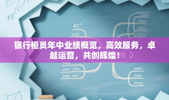银行柜员年中业绩概览,高效服务,卓越运营,共创辉煌! 银行柜员年中业绩概览,高效服务,卓越运营,共创辉煌!