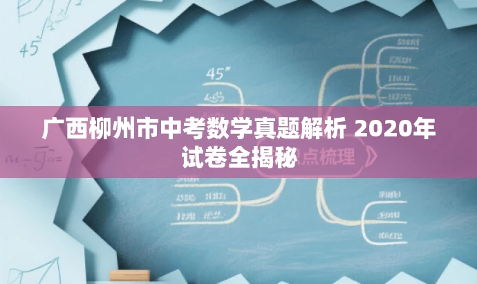广西柳州市中考数学真题解析 2020年试卷全揭秘 广西柳州市中考数学真题解析 2020年试卷全揭秘
