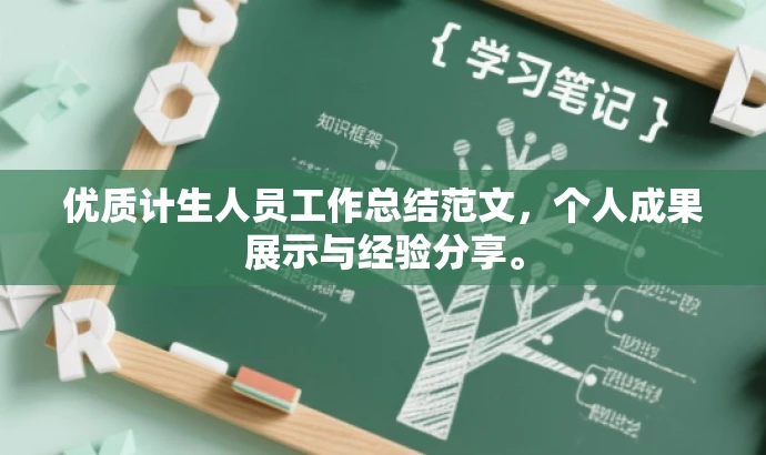 优质计生人员工作总结范文,个人成果展示与经验分享。 优质计生人员工作总结范文,个人成果展示与经验分享。