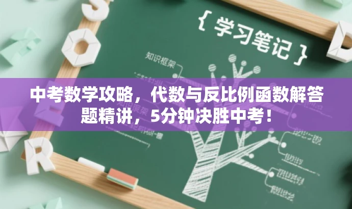 中考数学攻略,代数与反比例函数解答题精讲,5分钟决胜中考! 中考数学攻略,代数与反比例函数解答题精讲,5分钟决胜中考!