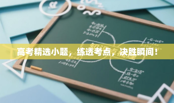 高考精选小题,练透考点,决胜瞬间! 高考精选小题,练透考点,决胜瞬间!