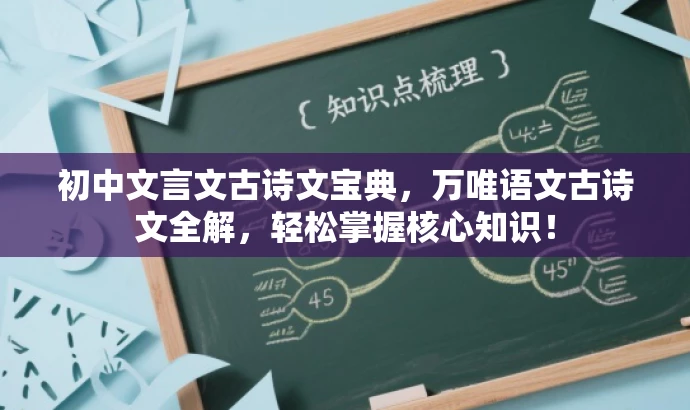 初中文言文古诗文宝典,万唯语文古诗文全解,轻松掌握核心知识! 初中文言文古诗文宝典,万唯语文古诗文全解,轻松掌握核心知识!