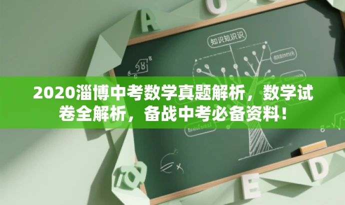 2020淄博中考数学真题解析,数学试卷全解析,备战中考必备资料! 2020淄博中考数学真题解析,数学试卷全解析,备战中考必备资料!