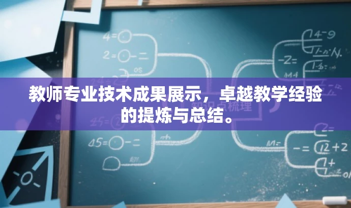 教师专业技术成果展示,卓越教学经验的提炼与总结。 教师专业技术成果展示,卓越教学经验的提炼与总结。