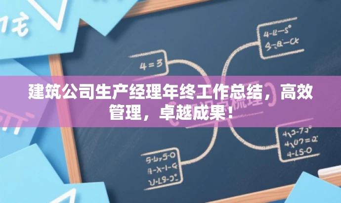 建筑公司生产经理年终工作总结,高效管理,卓越成果! 建筑公司生产经理年终工作总结,高效管理,卓越成果!
