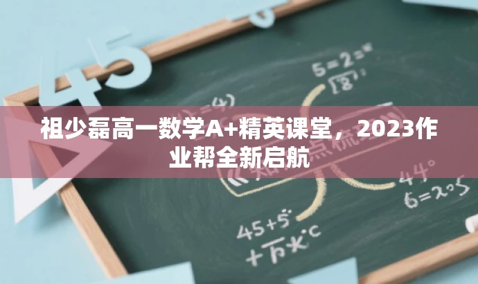 祖少磊高一数学A+精英课堂,2023作业帮全新启航 祖少磊高一数学A+精英课堂,2023作业帮全新启航