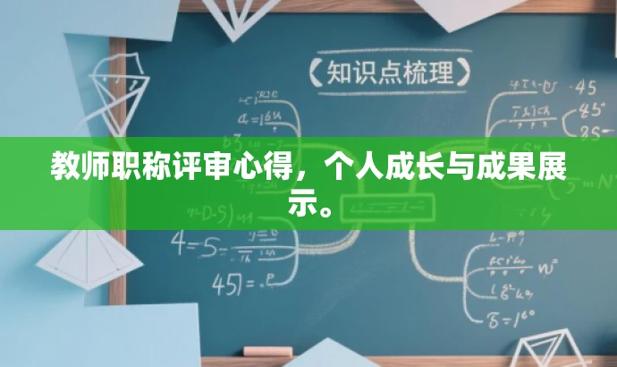 教师职称评审心得,个人成长与成果展示。 教师职称评审心得,个人成长与成果展示。