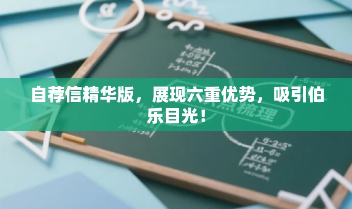 自荐信精华版,展现六重优势,吸引伯乐目光! 自荐信精华版,展现六重优势,吸引伯乐目光!