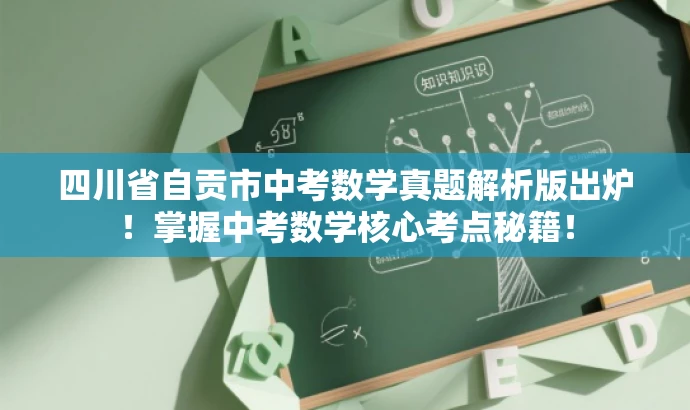 四川省自贡市中考数学真题解析版出炉!掌握中考数学核心考点秘籍! 四川省自贡市中考数学真题解析版出炉!掌握中考数学核心考点秘籍!