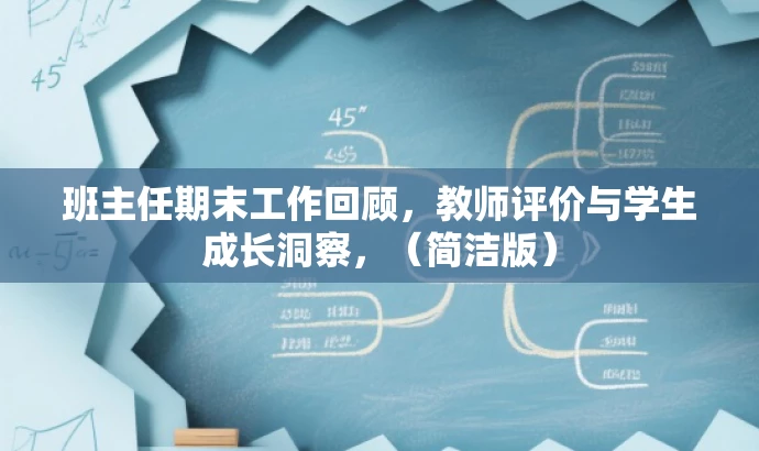 班主任期末工作回顾,教师评价与学生成长洞察,(简洁版) 班主任期末工作回顾,教师评价与学生成长洞察,(简洁版)