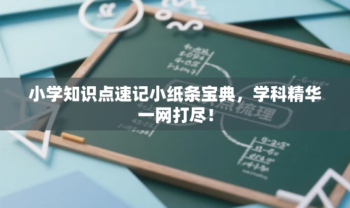 小学知识点速记小纸条宝典,学科精华一网打尽! 小学知识点速记小纸条宝典,学科精华一网打尽!