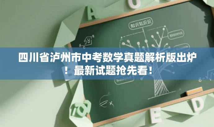 四川省泸州市中考数学真题解析版出炉!最新试题抢先看! 四川省泸州市中考数学真题解析版出炉!最新试题抢先看!